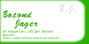 botond jager business card